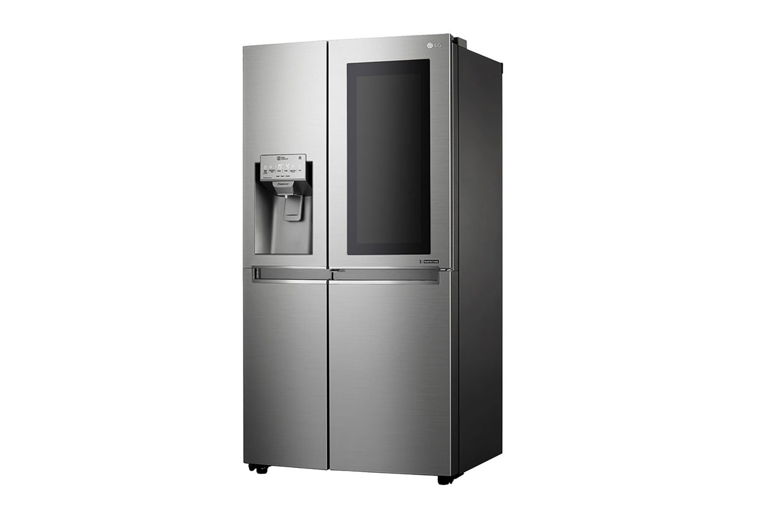 LG ​Side-by-Side mit InstaView Door-in-Door ®  | Eis-, Crushed Ice- und Wasserspender  | ​625​ Liter Kapazität | Energieeffizienzklasse ​E​ |​​ Festwasseranschluss | Edelstahl-Look | ​GSX970NEAE, GSX970NEAE