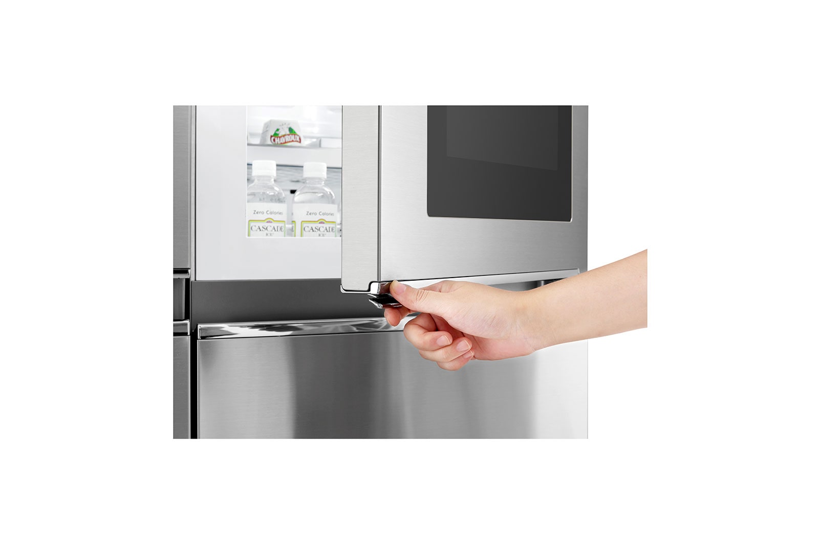 LG Side-by-Side mit InstaView Door-in-Door ®  | Eis-, Crushed Ice- und Wasserspender | 625 Liter Kapazität | Energieeffizienzklasse E | Interner Wassertank 4L | Edelstahl-Look | GSX971NEAE, GSX971NEAE