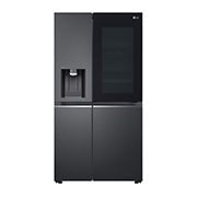 LG Side-by-Side mit InstaView Door-in-Door®  | Craft Ice Kugeln | Eis-, Crushed Ice- und Wasserspender | 635 Liter Kapazität | Energieeffizienzklasse E | Festwasseranschluss | Matte Black | GSXB90MCDE, GSXB90MCDE