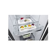 LG Side-by-Side mit InstaView Door-in-Door®  | Craft Ice Kugeln | Eis-, Crushed Ice- und Wasserspender | 635 Liter Kapazität | Energieeffizienzklasse E | Festwasseranschluss | Matte Black | GSXB90MCDE, GSXB90MCDE