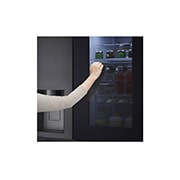 LG Side-by-Side mit InstaView Door-in-Door®  | Craft Ice Kugeln | Eis-, Crushed Ice- und Wasserspender | 635 Liter Kapazität | Energieeffizienzklasse E | Festwasseranschluss | Matte Black | GSXB90MCDE, GSXB90MCDE