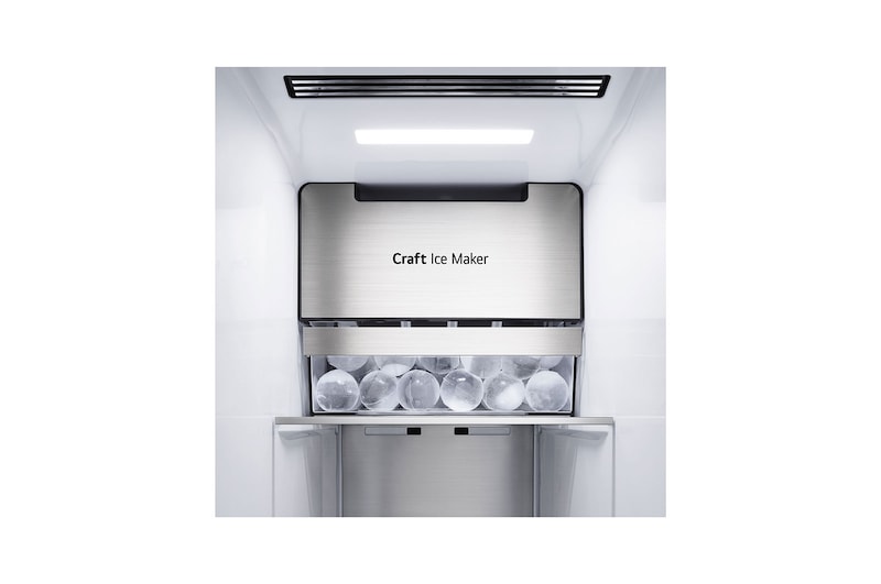 LG Side-by-Side Kühlschrank mit InstaView Door-in-Door® (E, 635L, 179cm hoch) mit Eis-, Crushed Ice-, Wasserspender, Festwasseranschluss & Craft Ice | GSXB90MCDE , GSXB90MCDE