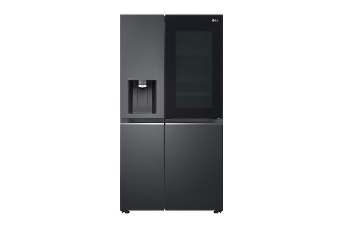 LG Side-by-Side Kühlschrank mit InstaView Door-in-Door® (E, 635L, 179cm hoch) mit Eis-, Crushed Ice-, Wasserspender, Festwasseranschluss & Craft Ice | GSXB90MCDE , GSXB90MCDE