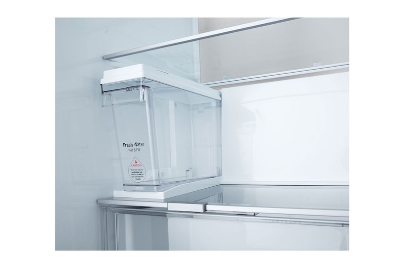 LG Side-by-Side Kühlschrank mit InstaView® (EEK D, 628L, 179cm hoch) mit Eis-, Crushed Ice- und Wasserspender & internem Wassertank | GSXE91EVAD, GSXE91EVAD