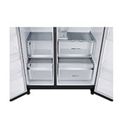 LG Side-by-Side Kühlschrank mit InstaView® (D, 628L, 179cm hoch) mit Eis-, Crushed Ice- und Wasserspender & internem Wassertank | GSXE91EVAD, GSXE91EVAD