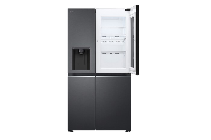 LG Side-by-Side Kühlschrank mit InstaView Door-in-Door® (EEK E, 635L, 179cm hoch) mit Eis-, Crushed Ice- und Wasserspender & internem Wassertank | GSXV81MCLE, GSXV81MCLE