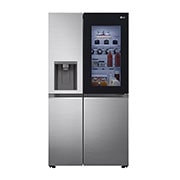 LG Side-by-Side mit InstaView Door-in-Door® | Eis-, Crushed Ice- und Wasserspender | 635 Liter Kapazität | EEK E | Interner Wassertank 4L | Platinum Silver | GSXV81PZLE, GSXV81PZLE