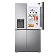 LG Side-by-Side mit InstaView Door-in-Door® | Eis-, Crushed Ice- und Wasserspender | 635 Liter Kapazität | EEK E | Interner Wassertank 4L | Platinum Silver | GSXV81PZLE, GSXV81PZLE