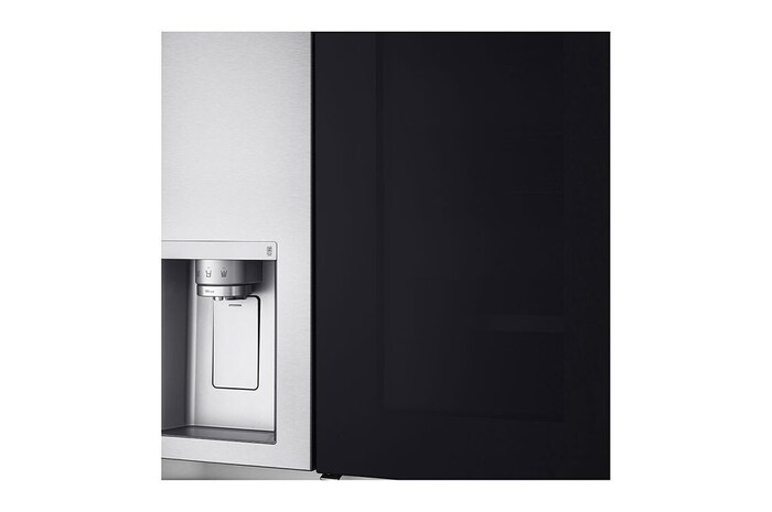 LG Side-by-Side Kühlschrank mit InstaView Door-in-Door® (E, 635L, 179cm hoch) mit Eis-, Crushed Ice- und Wasserspender & Festwasseranschluss | GSXV90BSAE, GSXV90BSAE