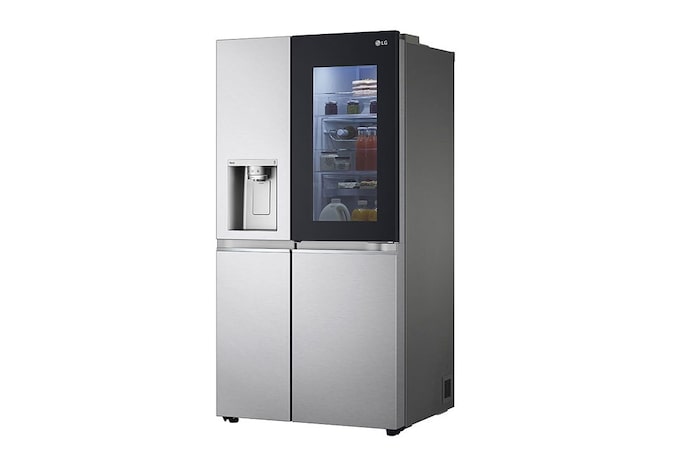 LG Side-by-Side Kühlschrank mit InstaView Door-in-Door® (E, 635L, 179cm hoch) mit Eis-, Crushed Ice- und Wasserspender & Festwasseranschluss | GSXV90BSAE, GSXV90BSAE