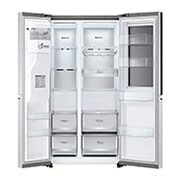 LG Side-by-Side Kühlschrank mit InstaView Door-in-Door® (E, 635L, 179cm hoch) mit Eis-, Crushed Ice- und Wasserspender & Festwasseranschluss | GSXV90BSAE, GSXV90BSAE