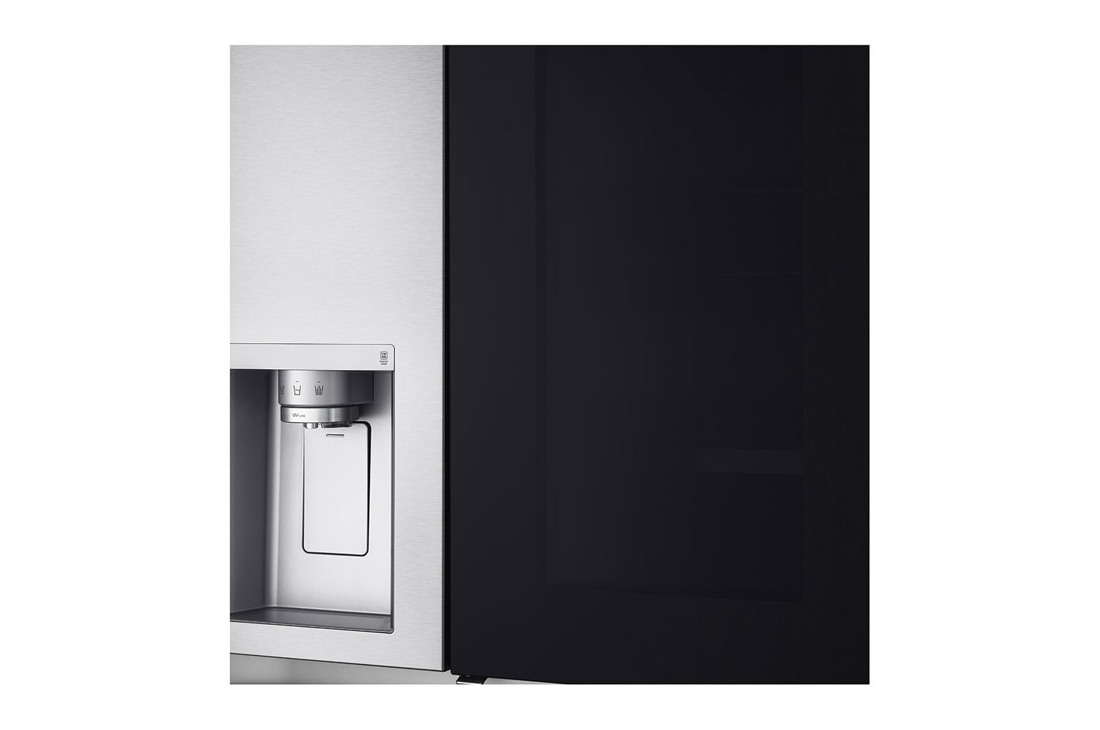 LG Side-by-Side Kühlschrank mit InstaView Door-in-Door® (E, 635L, 179cm hoch) mit Eis-, Crushed Ice- und Wasserspender & Festwasseranschluss | GSXV90BSAE, GSXV90BSAE