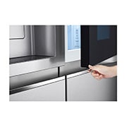 LG Side-by-Side mit  InstaView Door-in-Door® | Craft Ice Kugeln |  Eis-, Crushed Ice- und Wasserspender  | 635 Liter Kapazität | Energieeffizienzklasse E | Festwasseranschluss | Brushed Steel | GSXV90BSDE, GSXV90BSDE