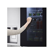 LG Side-by-Side mit  InstaView Door-in-Door® | Craft Ice Kugeln |  Eis-, Crushed Ice- und Wasserspender  | 635 Liter Kapazität | Energieeffizienzklasse E | Festwasseranschluss | Brushed Steel | GSXV90BSDE, GSXV90BSDE