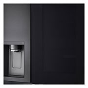 LG Side-by-Side mit InstaView Door-in-Door® | Eis-, Crushed Ice- und Wasserspender  | 635 Liter Kapazität | Energieeffizienzklasse E | Festwasseranschluss | Matte Black Steel | GSXV90MCAE, GSXV90MCAE