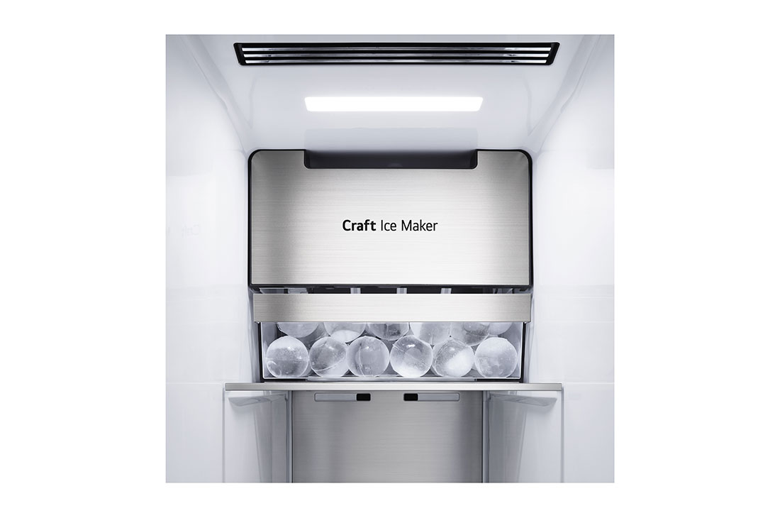 LG Side-by-Side Kühlschrank mit InstaView Door-in-Door® (EEK E, 635L, 179cm hoch) mit Eis-, Crushed Ice- und Wasserspender, Festwasseranschluss & Craft Ice | GSXV90MCDE, GSXV90MCDE