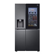 LG Side-by-Side mit  InstaView Door-in-Door® | Craft Ice Kugeln | Eis-, Crushed Ice- und Wasserspender  | 635 Liter Kapazität | Energieeffizienzklasse E | Festwasseranschluss | Matte Black Steel | GSXV90MCDE, GSXV90MCDE