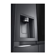 LG Side-by-Side mit  InstaView Door-in-Door® | Craft Ice Kugeln | Eis-, Crushed Ice- und Wasserspender  | 635 Liter Kapazität | Energieeffizienzklasse E | Festwasseranschluss | Matte Black Steel | GSXV90MCDE, GSXV90MCDE