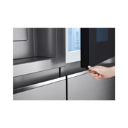 LG Side-by-Side mit InstaView Door-in-Door ®  | Eis-, Crushed Ice- und Wasserspender | 635 Liter Kapazität | Energieeffizienzklasse F | Festwasseranschluss | Platinum Silver | GSXV90PZAF , GSXV90PZAF