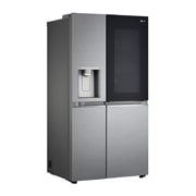 LG Side-by-Side mit InstaView Door-in-Door ®  | Eis-, Crushed Ice- und Wasserspender | 635 Liter Kapazität | Energieeffizienzklasse F | Festwasseranschluss | Platinum Silver | GSXV90PZAF , GSXV90PZAF