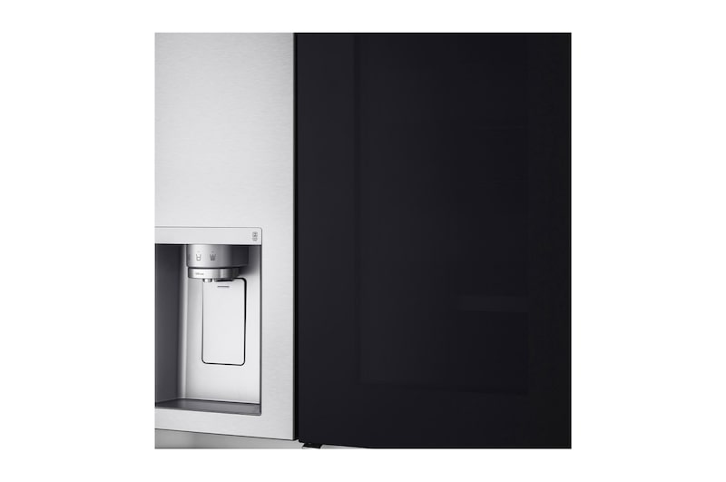 LG Side-by-Side Kühlschrank mit InstaView Door-in-Door® (F, 635L, 179 cm hoch) mit 4L internem Wassertank, Eis-, Crushed Ice- und Wasserspender | GSXV91BSAF, GSXV91BSAF