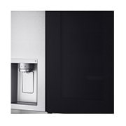 LG Side-by-Side Kühlschrank mit InstaView Door-in-Door® (F, 635L, 179 cm hoch) mit 4L internem Wassertank, Eis-, Crushed Ice- und Wasserspender | GSXV91BSAF, GSXV91BSAF