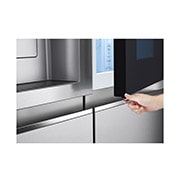 LG Side-by-Side mit InstaView Door-in-Door® | Eis-, Crushed Ice- und Wasserspender  | 635 Liter Kapazität | EEK F | Interner Wassertank 4L | Brushed Steel | GSXV91BSAF, GSXV91BSAF