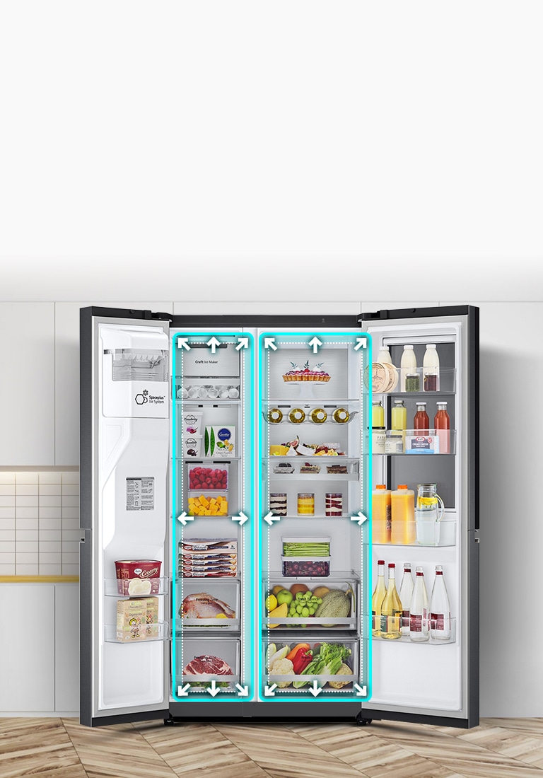 LG Side-by-Side-Kühlschrank in Schwarz | GSXV90MCAE | LG DE