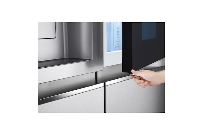 LG Side-by-Side mit InstaView Door-in-Door® | Eis-, Crushed Ice- und Wasserspender | 635 Liter Kapazität | Energieeffizienzklasse E | Interner Wassertank 4L | Metal Sorbet |, GSXV91MBAE.AMBQEUR