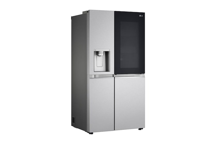 LG Side-by-Side mit InstaView Door-in-Door® | Eis-, Crushed Ice- und Wasserspender | 635 Liter Kapazität | Energieeffizienzklasse E | Interner Wassertank 4L | Metal Sorbet |, GSXV91MBAE.AMBQEUR