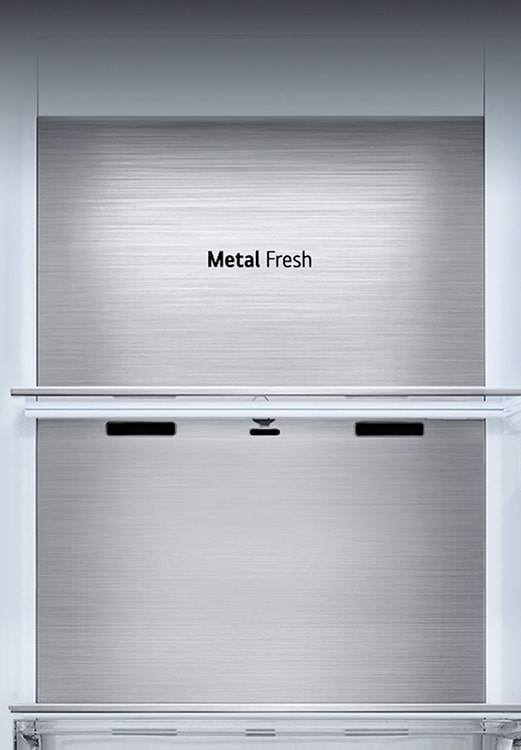 Die Frontansicht des glänzenden Metal Fresh Panels mit dem „Metal Fresh“-Logo.