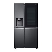 LG Side-by-Side mit  InstaView Door-in-Door® | Eis-, Crushed Ice- und Wasserspender  | 635 Liter Kapazität | Energieeffizienzklasse E | Interner Wassertank 4L | Matte Black | GSXV91MCAE, GSXV91MCAE