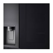 LG Side-by-Side mit  InstaView Door-in-Door® | Eis-, Crushed Ice- und Wasserspender  | 635 Liter Kapazität | Energieeffizienzklasse E | Interner Wassertank 4L | Matte Black | GSXV91MCAE, GSXV91MCAE