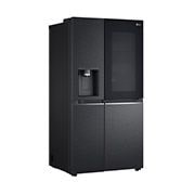 LG Side-by-Side mit InstaView Door-in-Door® | Eis-, Crushed Ice- und Wasserspender  | 635 Liter Kapazität | Energieeffizienzklasse F | Interner Wassertank 4L | Matte Black | GSXV91MCAF, GSXV91MCAF