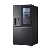 LG Side-by-Side mit InstaView Door-in-Door® | Eis-, Crushed Ice- und Wasserspender  | 635 Liter Kapazität | Energieeffizienzklasse F | Interner Wassertank 4L | Matte Black | GSXV91MCAF, GSXV91MCAF