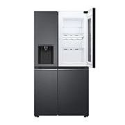 LG Side-by-Side mit InstaView Door-in-Door®  | Eis-, Crushed Ice- und Wasserspender | 635 Liter Kapazität | Energieeffizienzklasse E | Interner Wassertank 4L | Matte Black | GSXV91MCLE, GSXV91MCLE