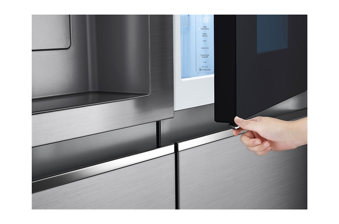 LG Side-by-Side Kühlschrank mit InstaView Door-in-Door® (EEK E, 635L, 179cm hoch) mit Eis-, Crushed Ice- und Wasserspender & internem Wassertank | GSXV91PZAE, GSXV91PZAE