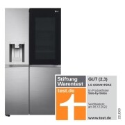 LG Side-by-Side mit InstaView Door-in-Door® | Eis-, Crushed Ice- und Wasserspender  | 635 Liter Kapazität | EEK E | Interner Wassertank 4L | Platinum Silver | GSXV91PZAE, GSXV91PZAE