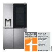 LG Side-by-Side mit InstaView Door-in-Door® | Eis-, Crushed Ice- und Wasserspender  | 635 Liter Kapazität | EEK E | Interner Wassertank 4L | Platinum Silver | GSXV91PZAE, GSXV91PZAE