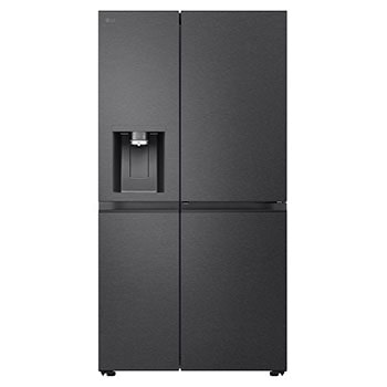 Vorderseite von  Side-by-Side Kühlschrank mit Door-in-Door® (EEK D, 628L, 179 cm hoch ) mit Eis-, Crushed Ice- und Wasserspender, internem Wassertank | Metallic Black | GSJE81EPBD GSJE81EPBD