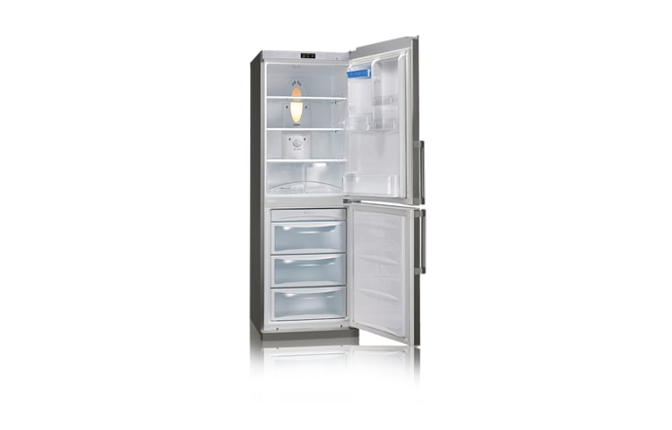 LG Kühl- Gefrierkombination mit Total No Frost, Multiairflow Umluftkühlung und Energieeffizienzklasse A+, GB2129BLCW