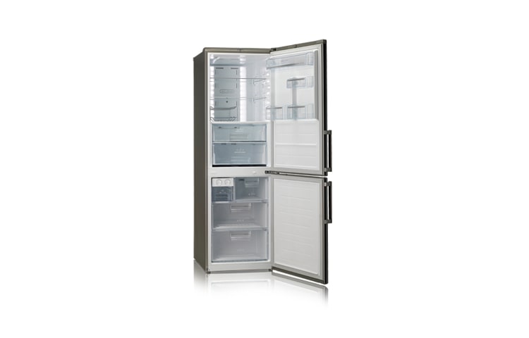 LG Kühl-Gefrierkombination in edlem Dual Tone-Design mit 343 l Nutzinhalt, Energieeffizienzklasse A++, LG Total No Frost-Technologie und Fresh O Zone, GB7138A2XZ