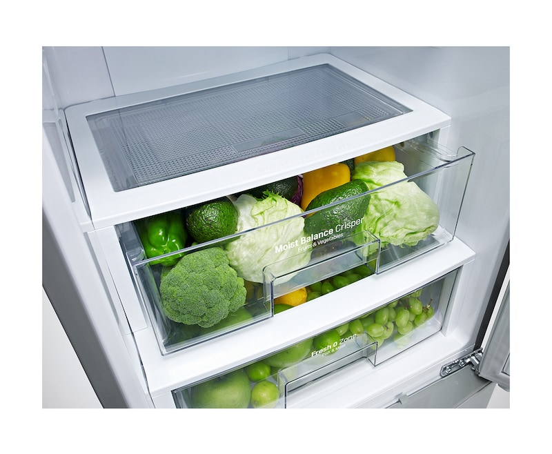 LG Kühl-Gefrierkombination mit , Total No Frost, Fresh O Zone und edler Noble Steel Front, GBB530BLCFS