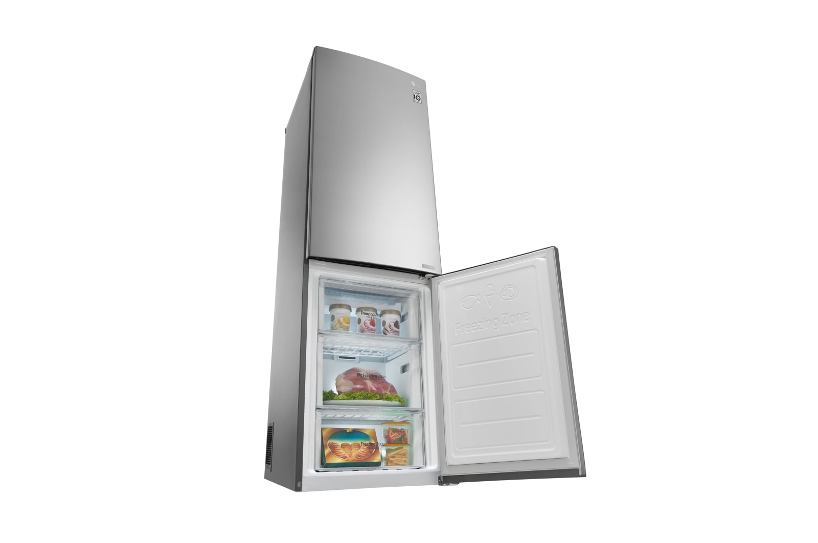 LG Kühl-Gefrierkombination mit Total No Frost und FRESH Balancer, GBB59PZPFS