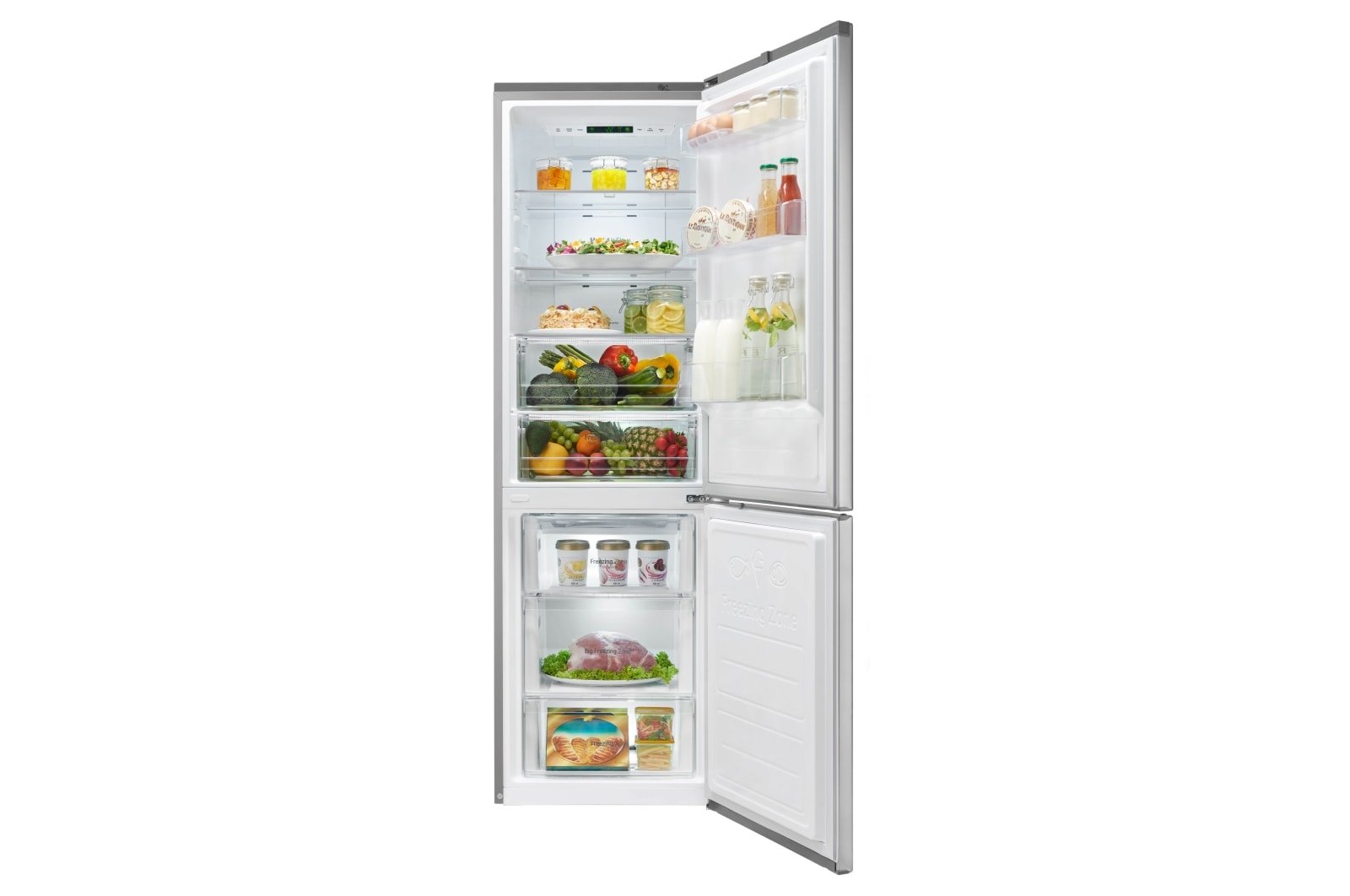 LG Kühl-Gefrierkombination mit Total No Frost und FRESH Balancer, GBB59PZPFS