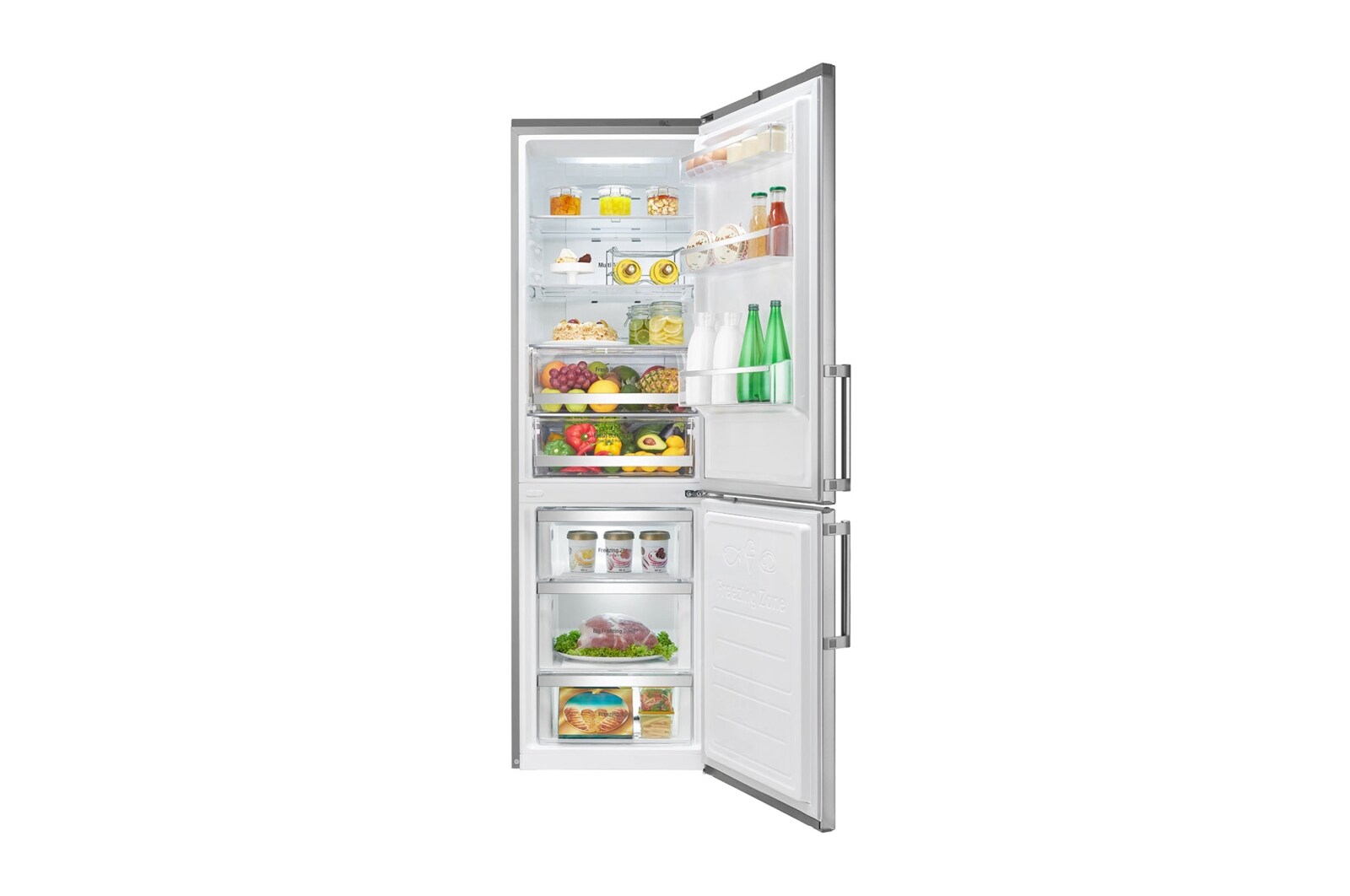 LG Kühl- Gefrierkombinationen mit 318 Litern mit Total No Frost, GBB59SAFFB