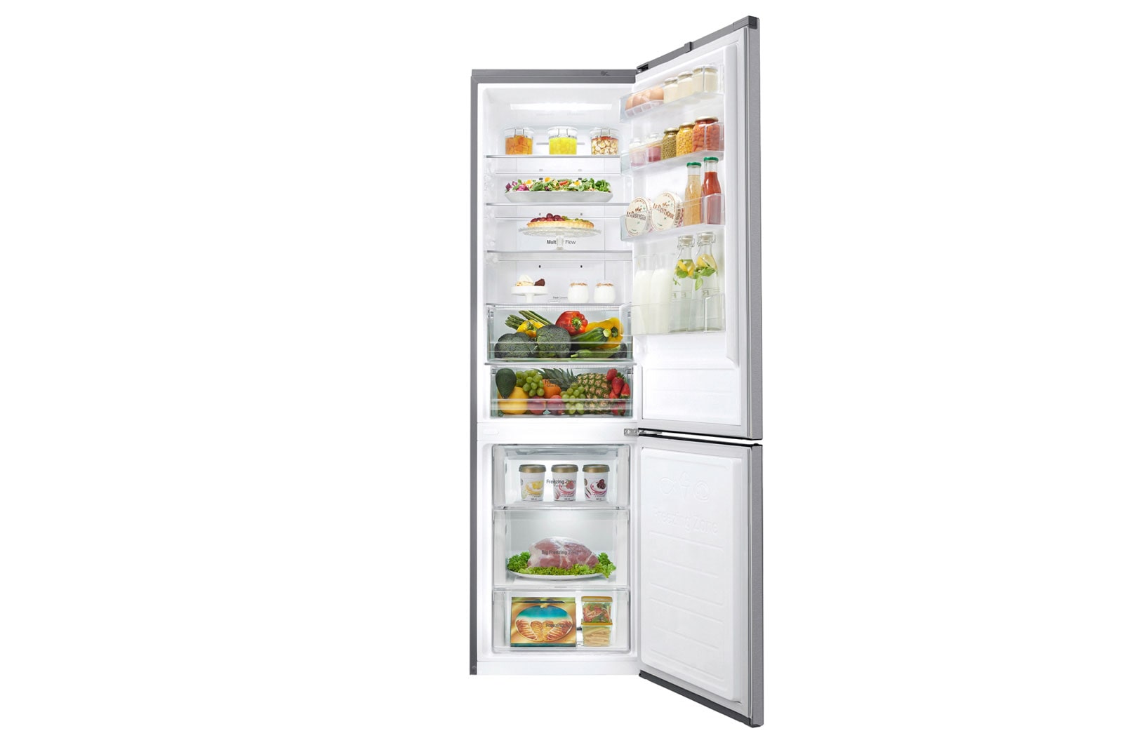 LG 343L Kühl-Gefrierkombination mit Total No Frost und Smart Diagnosis™, GBB60DSMFS