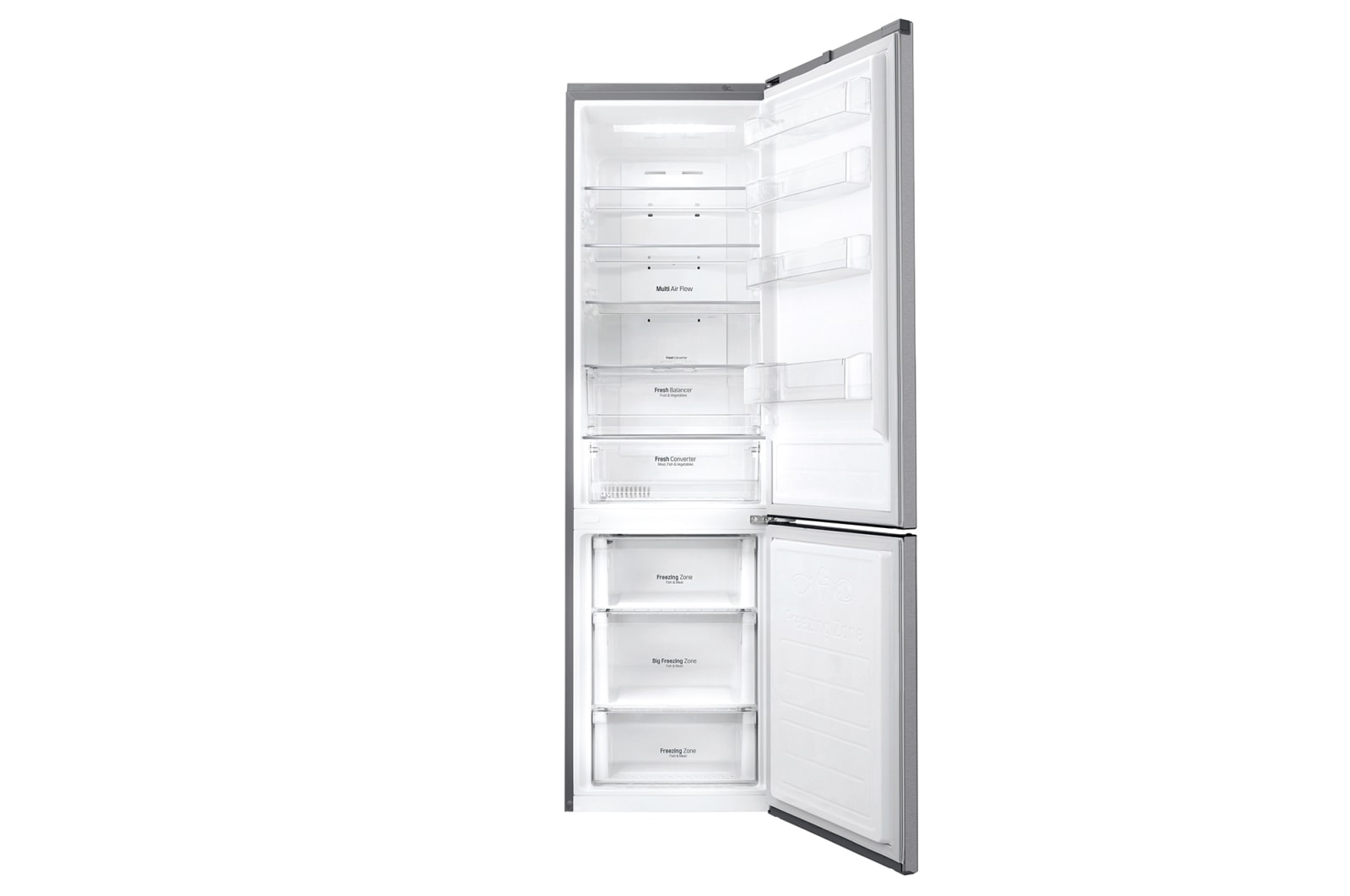 LG 343L Kühl-Gefrierkombination mit Total No Frost und Smart Diagnosis™, GBB60DSMFS