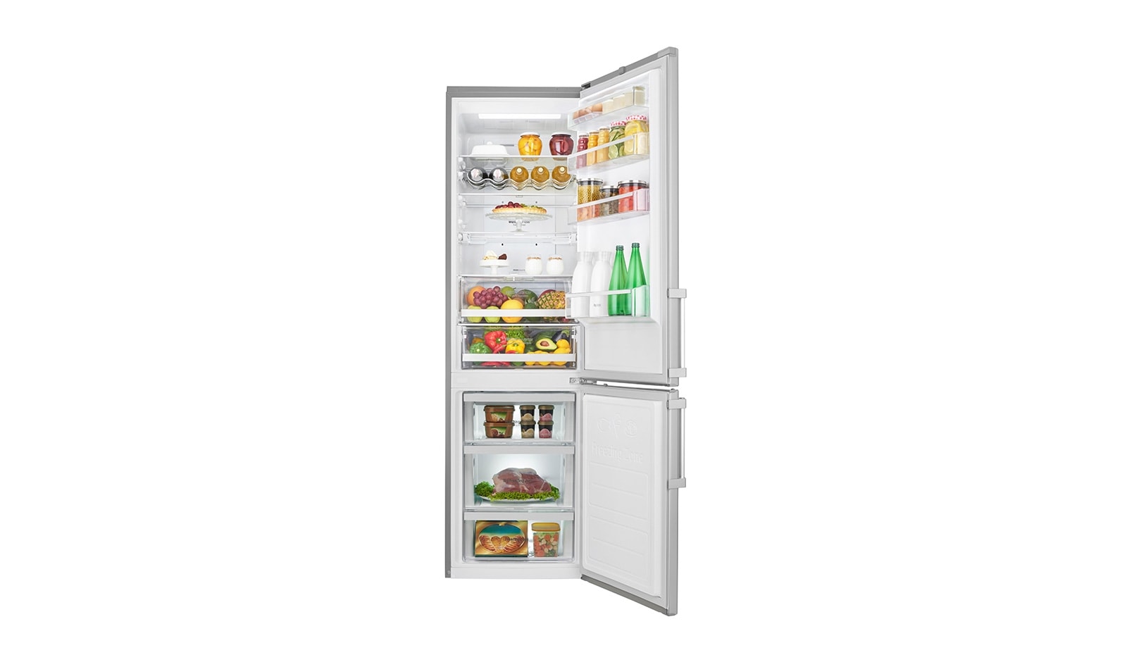 LG 343L Kühl-Gefrierkombination mit Total No Frost | Easy Open Handle, GBB60NSYFE