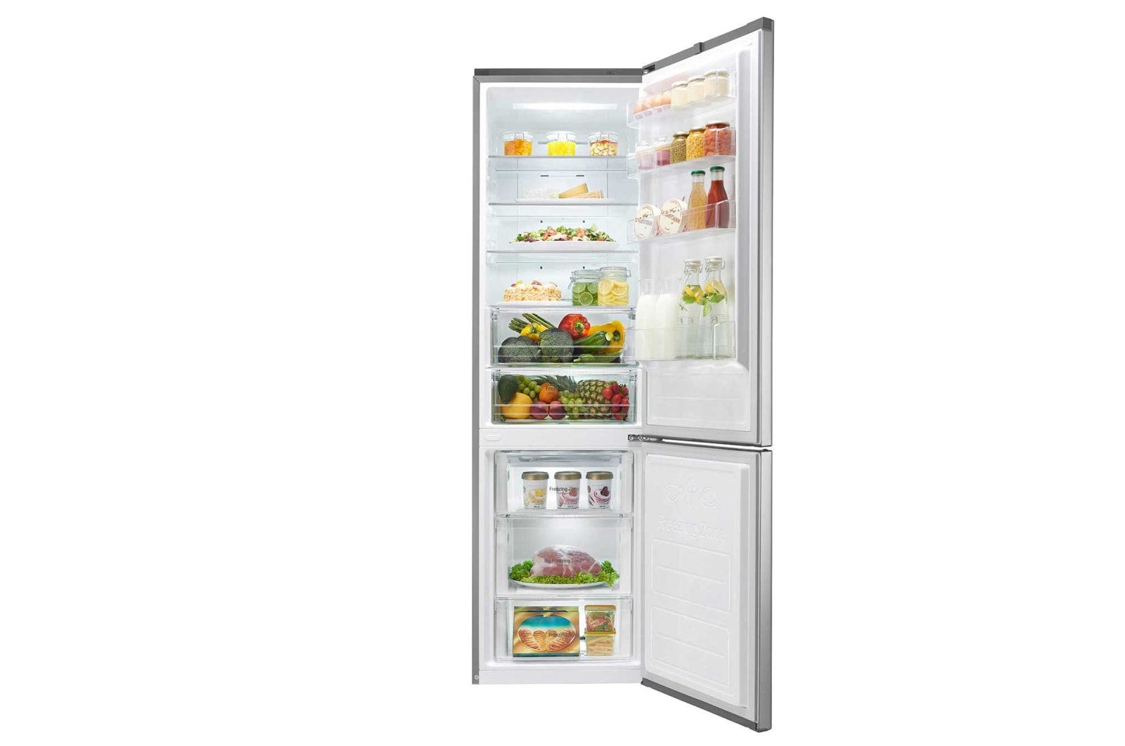 LG Kühl-Gefrierkombination mit Total No Frost und FRESH Converter, GBB60PZMFS